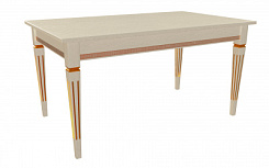 Стол Стар 1500*900*765 (столешница тон слон.кость RAL1013 / подстолье тон слон.кость RAL1013 + патина золото) Стол Стар 1500*900*765 (столешница тон слон.кость RAL1013 / подстолье тон слон.кость RAL1013 + патина золото)