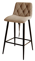 ССтул барный BC-2103 (каркас черный тк.бежевый/ Velvet HLR-7) ССтул барный BC-2103 (каркас черный тк.бежевый/ Velvet HLR-7)